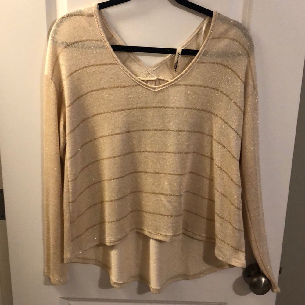 Beige shimmer sweater